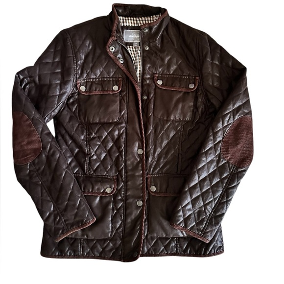 Johnston & Murphy Women’s Quilted faux leather Jacket Zip Front, Polyester. - Picture 2 of 8